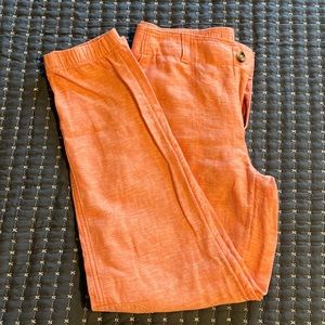 Sonoma Coral linen blend joggers. Size 6.